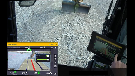 Trimble Earthworks mit Augmented Reality-Kamera